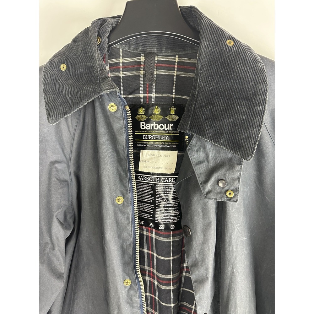 Vintage Barbour Burghley A170 Long Jacket Mens C42 Wax Equestrian Trench Coat - Picture 7 of 16